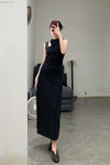 mame kurogouchi knitted hole dress MM22SS KN051 black